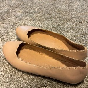 Nude flats, scallop detail